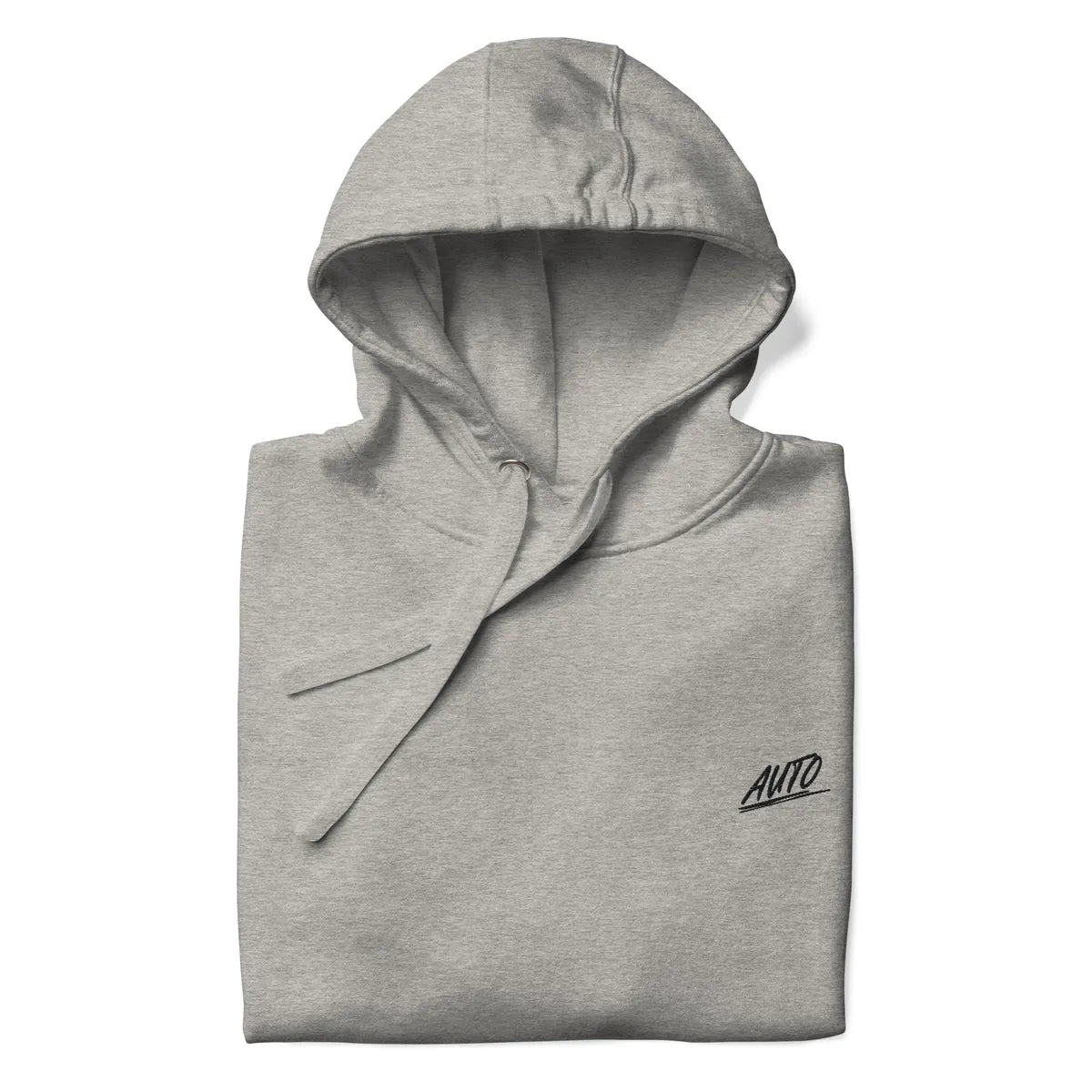 EL SOL carbon gray hoodie, folded flat view