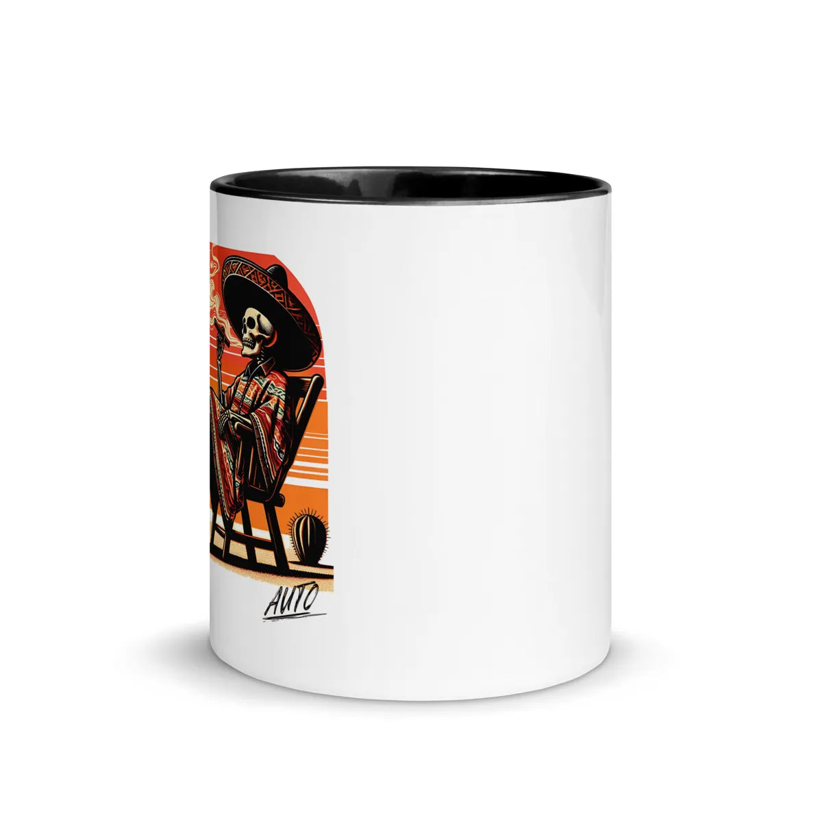 EL SOL Mug by Auto Beats with black inside, front view