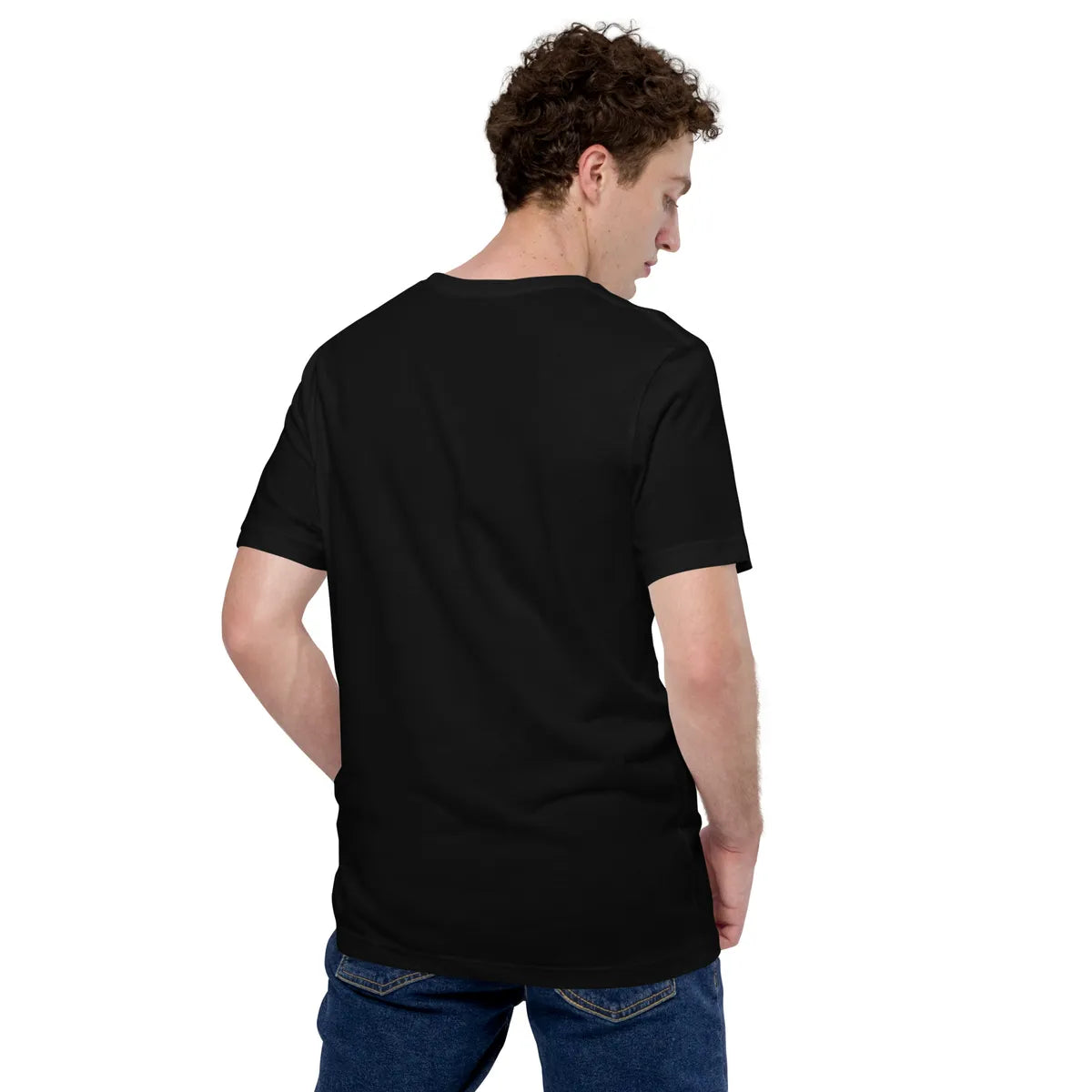 EL SOL T-shirt by Auto Beats in black, back view on model